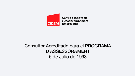 Consultor acreditado por el Programa de Asesoramiento